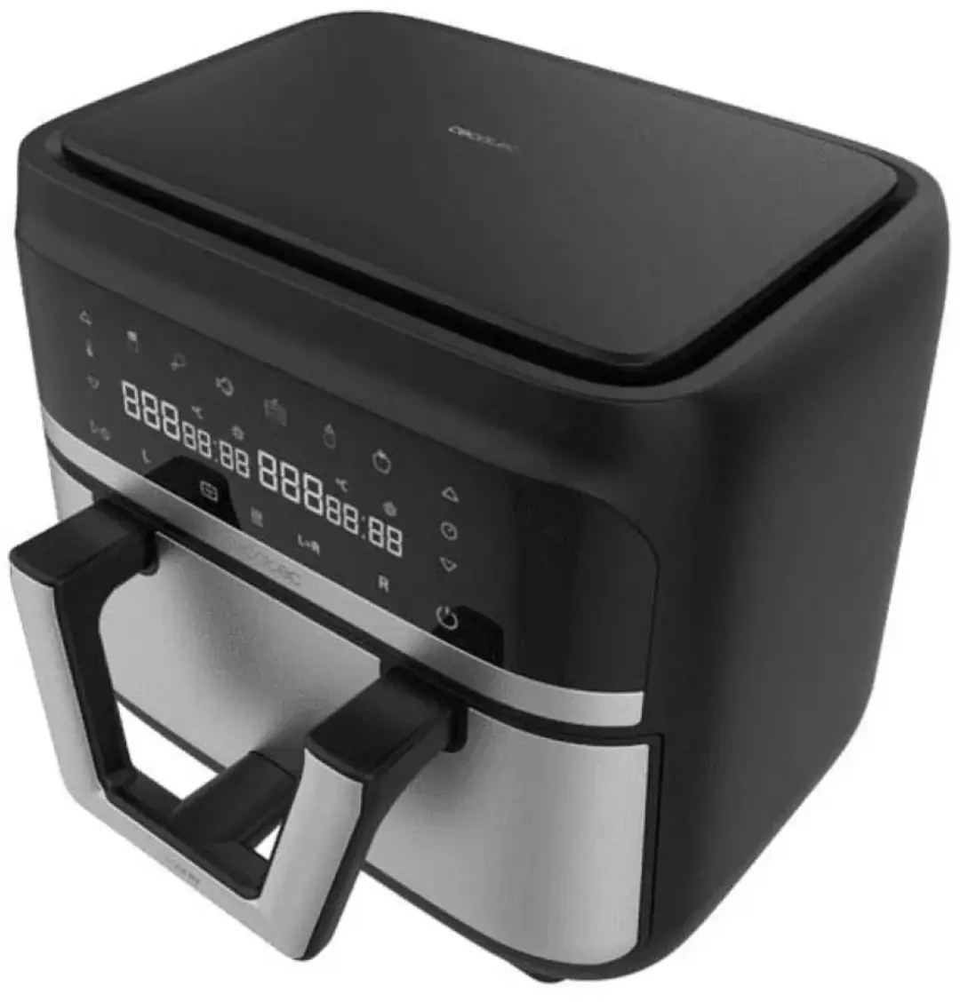 Cecotec Heißluftfritteuse 9 L CecoFry Advance Double. 2850 W, Kompakte, Digitale und ölfreie Diätfritteuse, zwei Körben mit Doppelter Temperatur und PerfectCook-Technologie - afbeelding 5 van 6