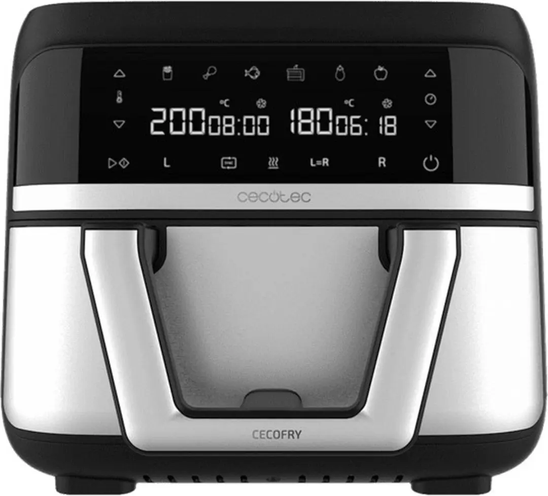 Cecotec Heißluftfritteuse 9 L CecoFry Advance Double. 2850 W, Kompakte, Digital