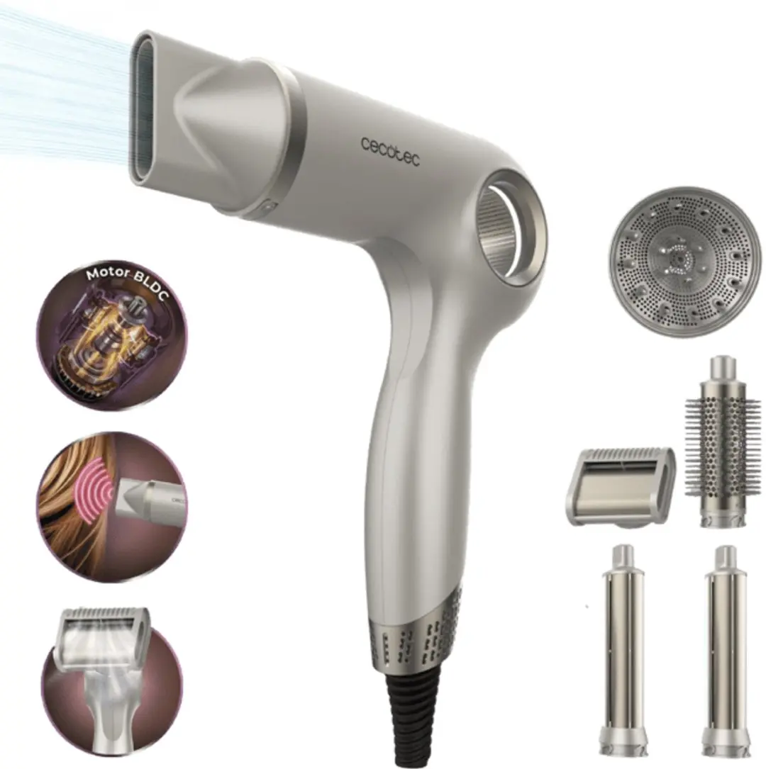 Cecotec DryGlam Waves 6in1 Sensor A01_EU01_118877 Föhn - Beige - afbeelding 5 van 6