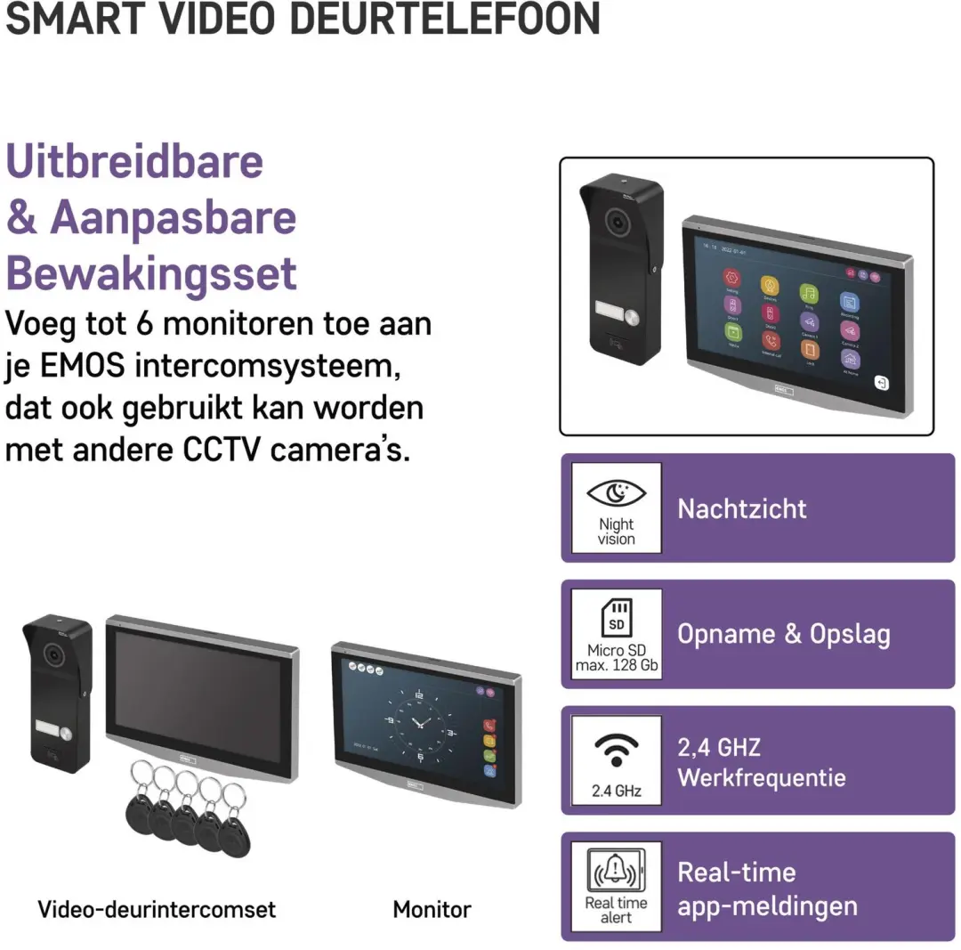 EMOS GoSmart IP-750A Videofoonset H4020 - Wifi - afbeelding 4 van 6