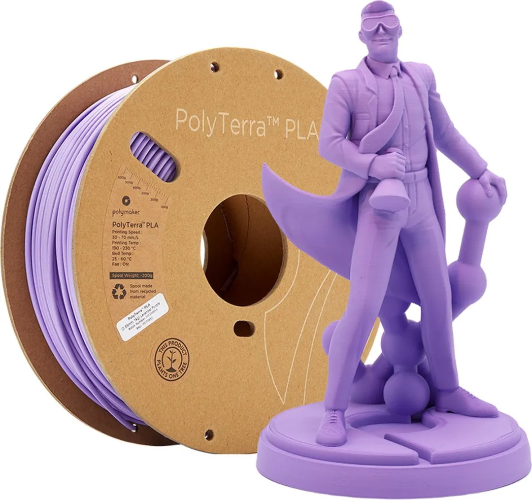 Polymaker Polyterra PLA Filament 1.75mm - 1kg - Lavender Purple