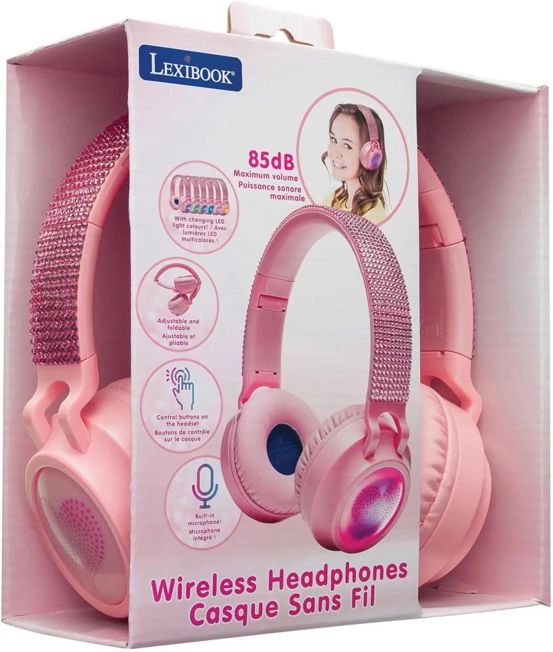 Lexibook HPBT015PK Opvouwbare Koptelefoon - Roze - afbeelding 5 van 6