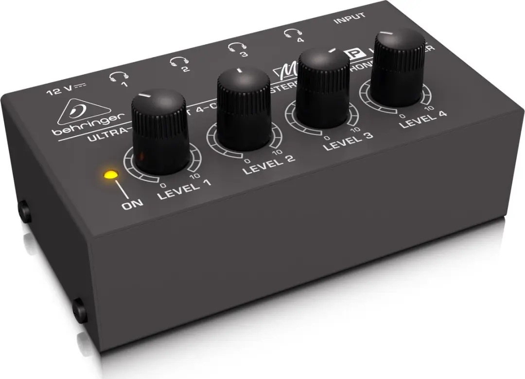 Behringer MICROAMP HA400 Koptelefoonversterker - 4-kanaal - afbeelding 2 van 4