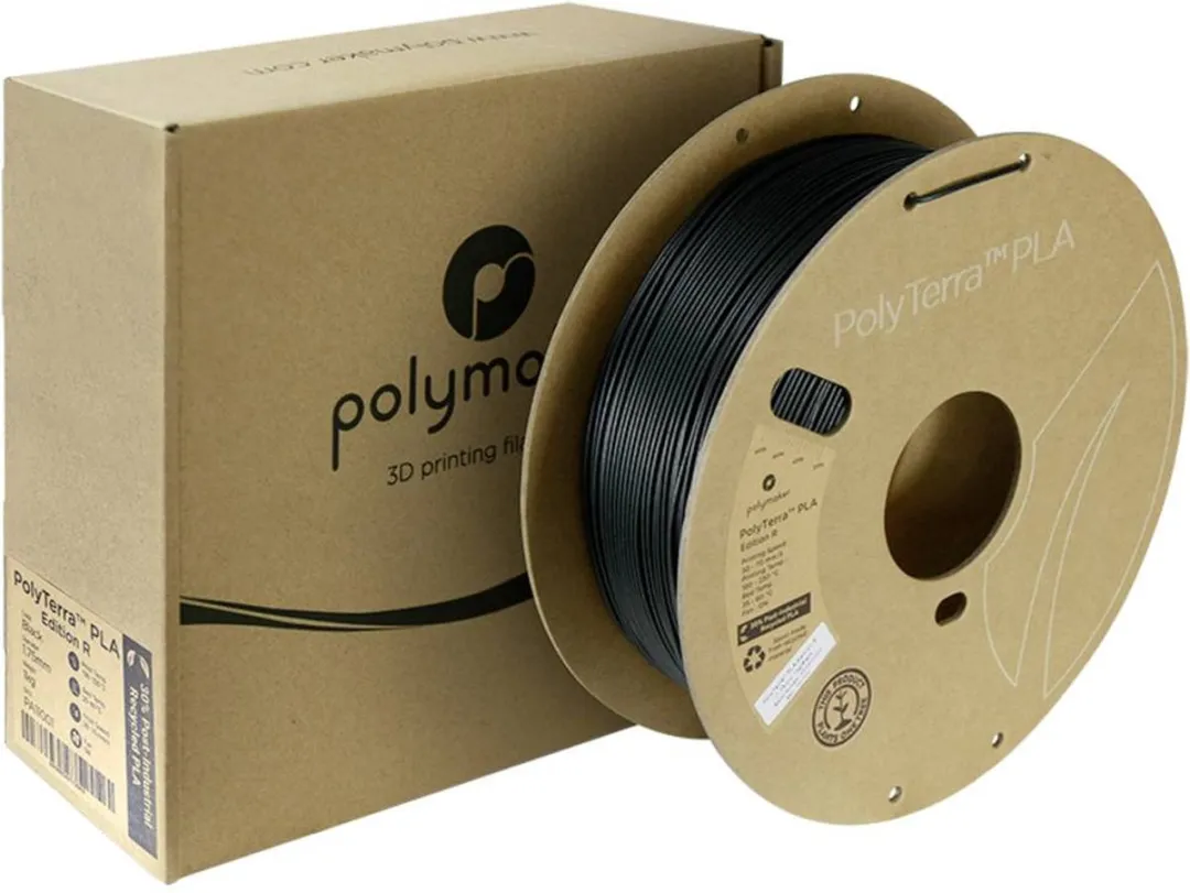 Polymaker PLA Mat 1.75mm 1000g Zwart - Gerecycled