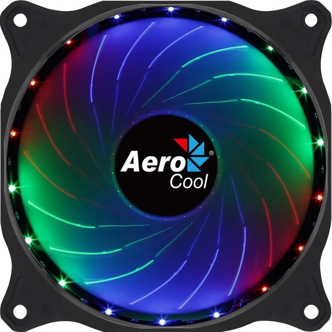 Aerocool Cosmo 12 FRGB Ventilator 12cm - 1000 RPM - Zwart
