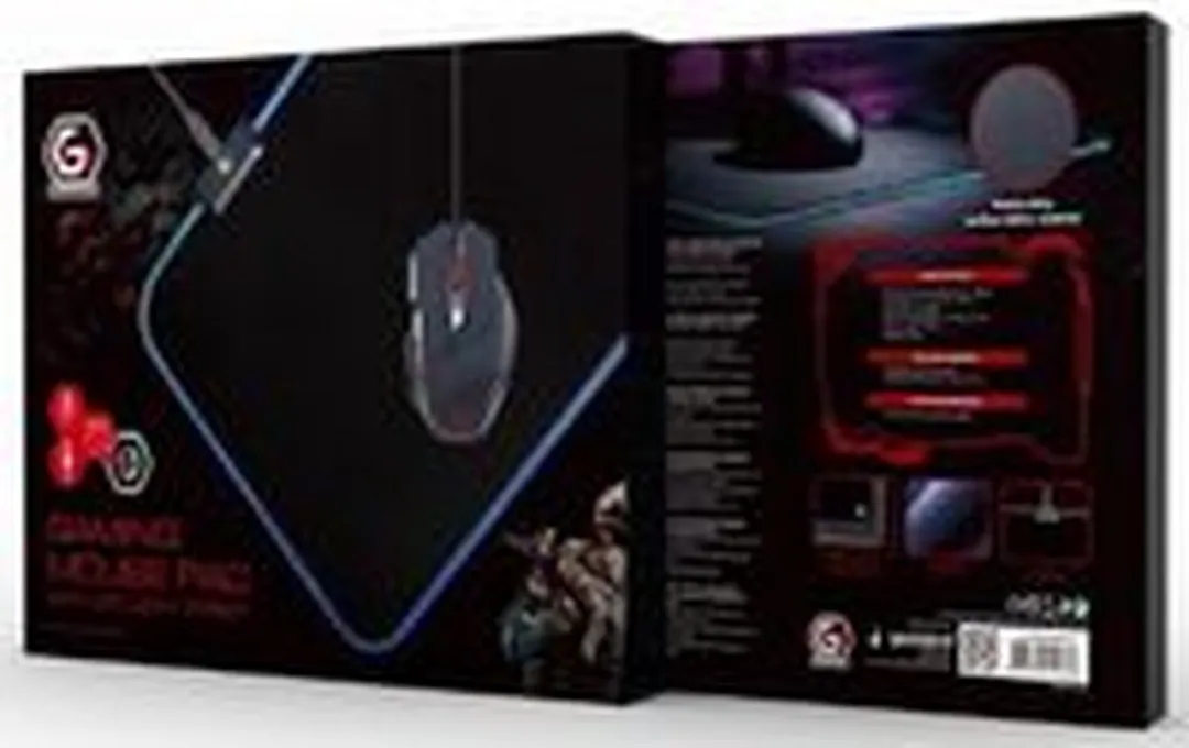 Gembird Gaming Muismat met LED MP-GAMELED-M - Zwart