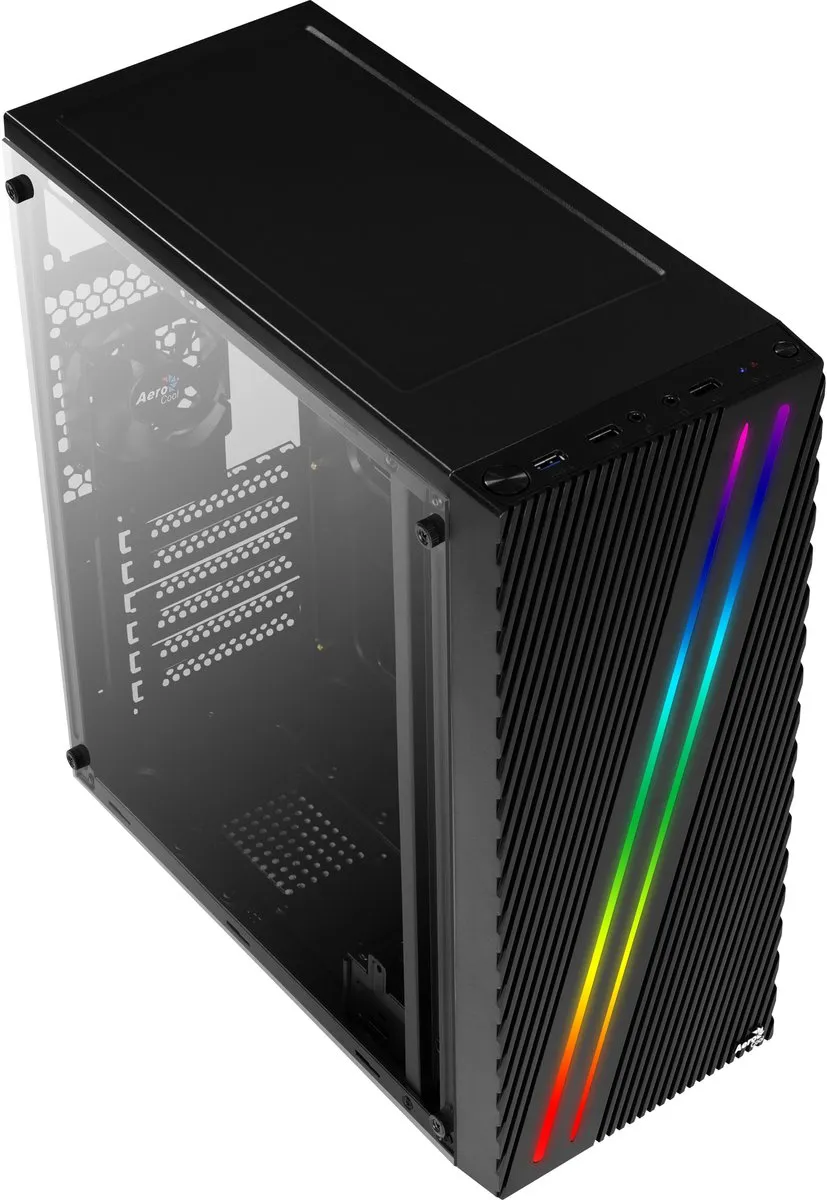ATX Semi-tower Box Aerocool STREAK RGB USB 3.0 Black