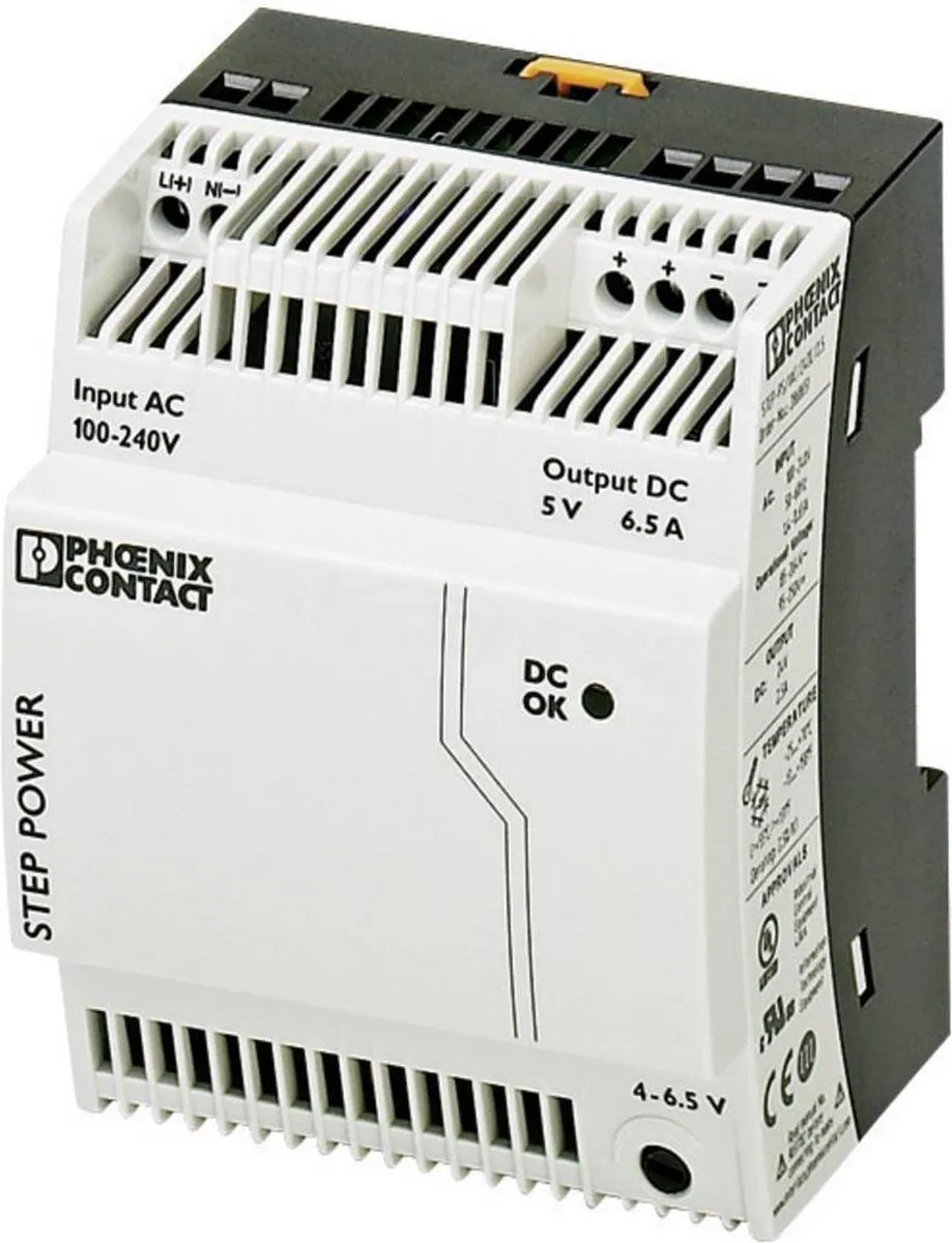 Phoenix Contact STEP-PS/1AC/5DC/6.5 Netvoeding 5V 6.5A