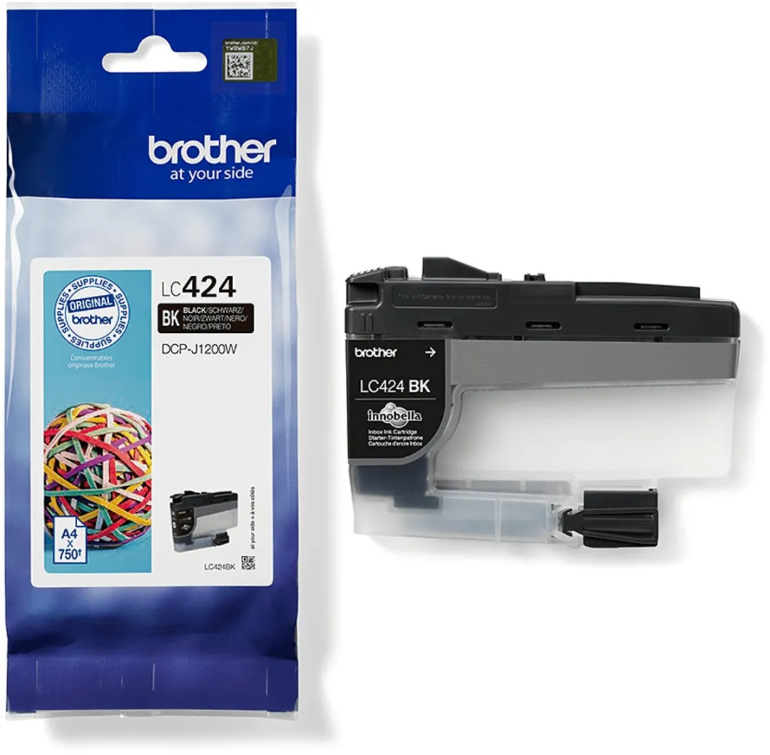 Brother LC424BK Inktcartridge - Zwart - afbeelding 3 van 4