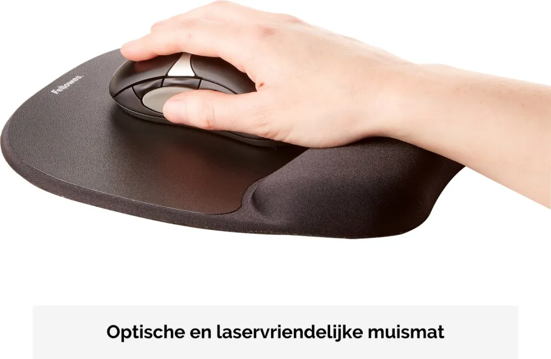 Fellowes Muismat met Polssteun Memoryfoam - Zwart
