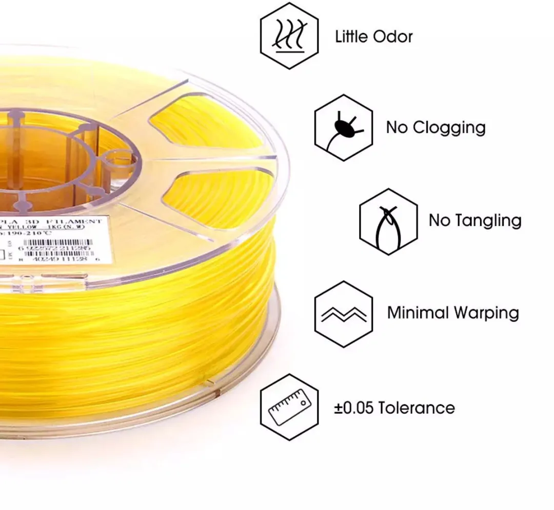 ESUN PLA Limoengeel transparant 1kg - 1.75mm