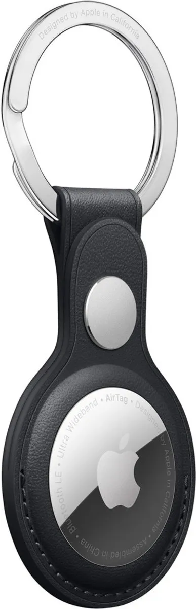 Apple AirTag Sleutelhanger Leder - Zwart