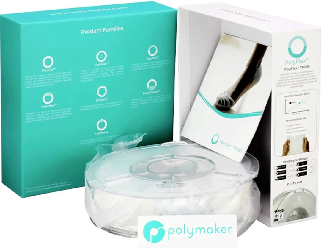 Polymaker PolyFlex TPU-95A Filament 1.75mm - 750g Wit