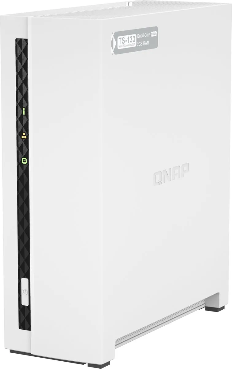 QNAP TS-133 NAS - 1 Slot - 4 Cores - Wit