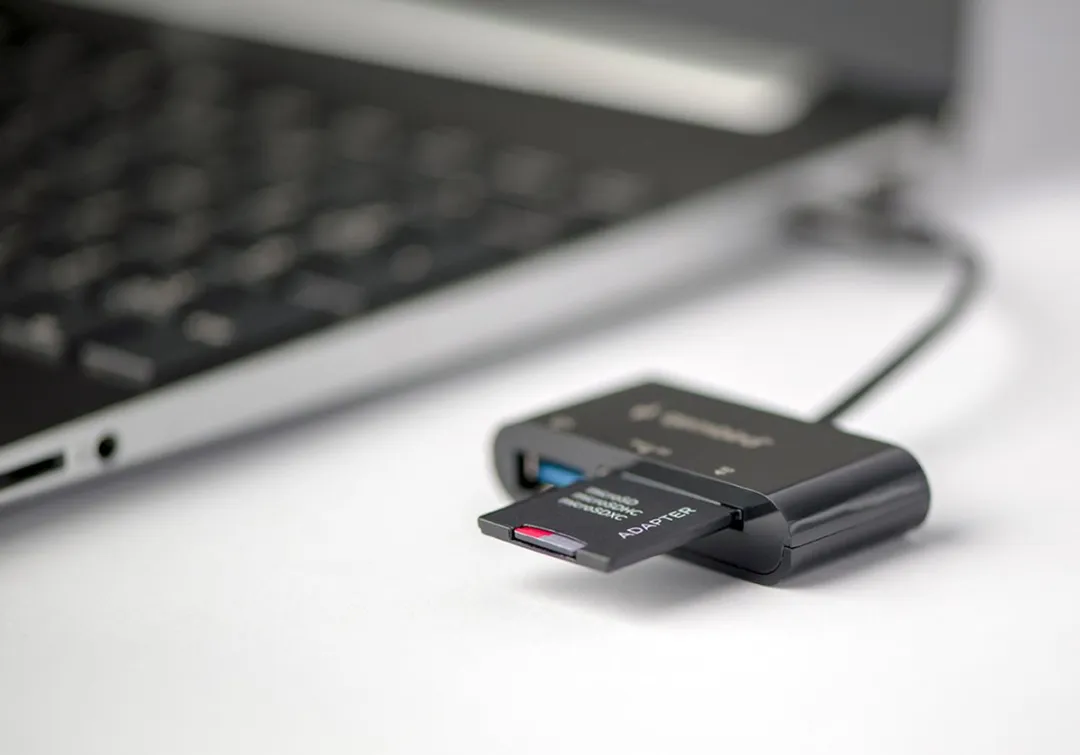 Gembird UHB-CR3-02 USB Cardreader - 2 Sleuven - USB-C/USB-A - Zwart