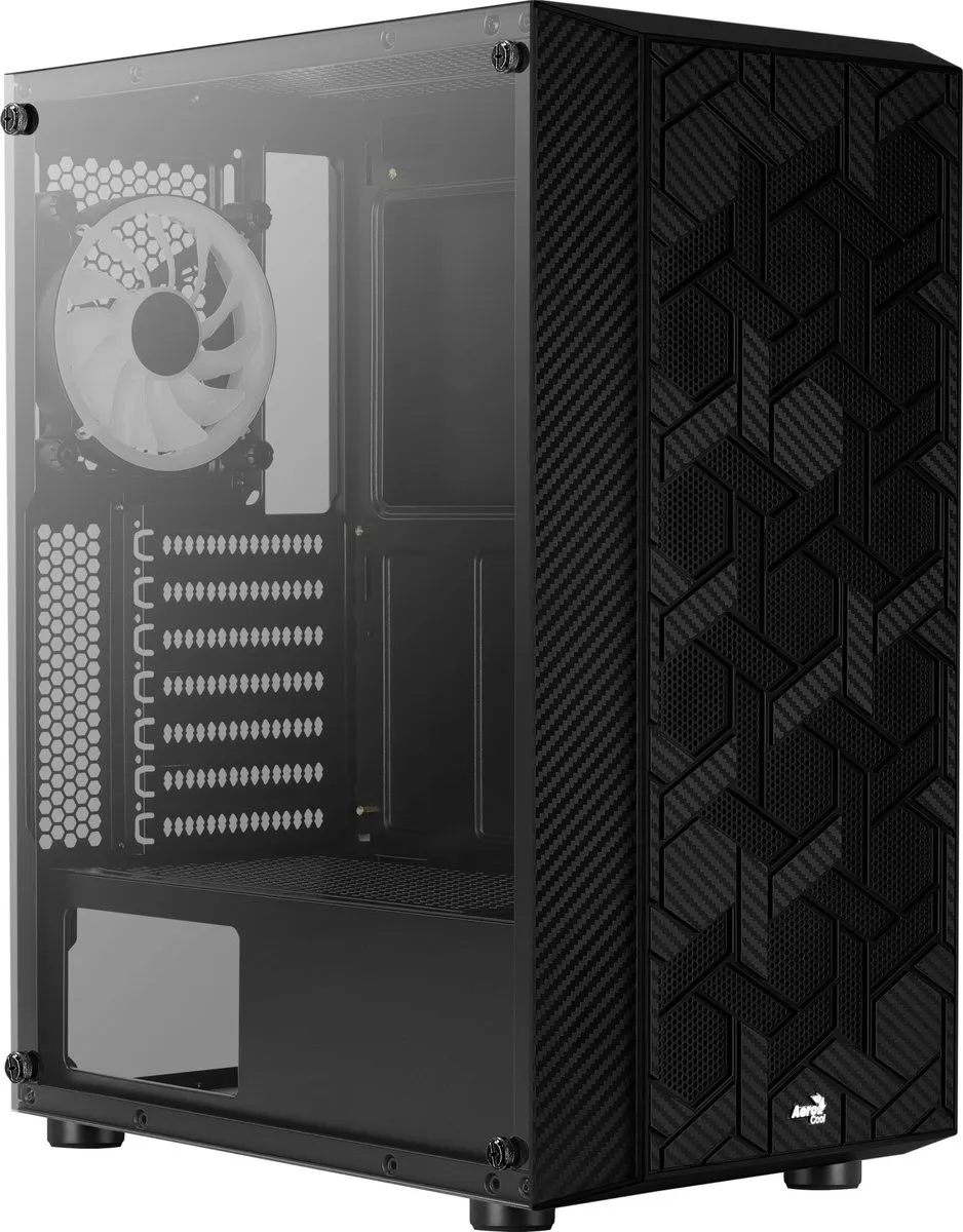 Aerocool Hive-G-BK-v3 Midi Tower - Zwart