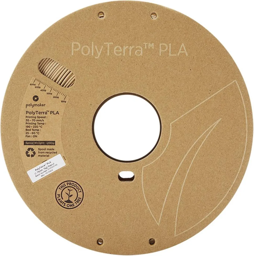 Polymaker PolyTerra Filament 1.75mm Notenbruin 1000g