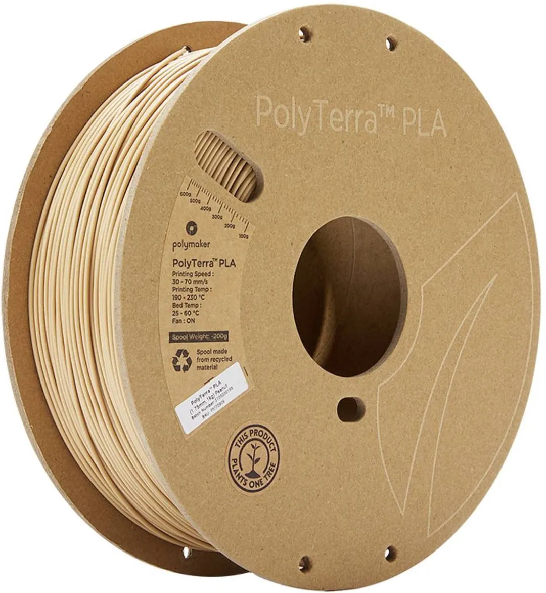 Polymaker PolyTerra Filament 1.75mm Notenbruin 1000g