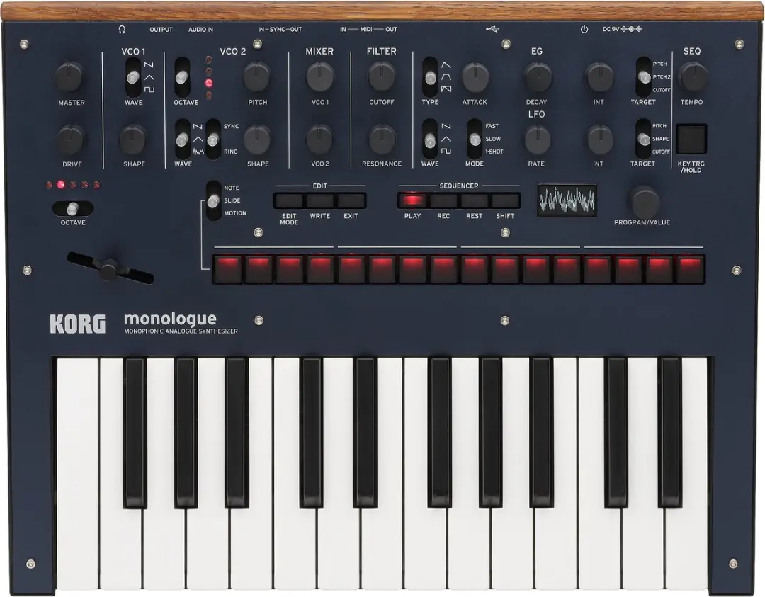 Korg Monologue KRMONOLOGBL Analoge Synthesizer - Blauw - afbeelding 2 van 2