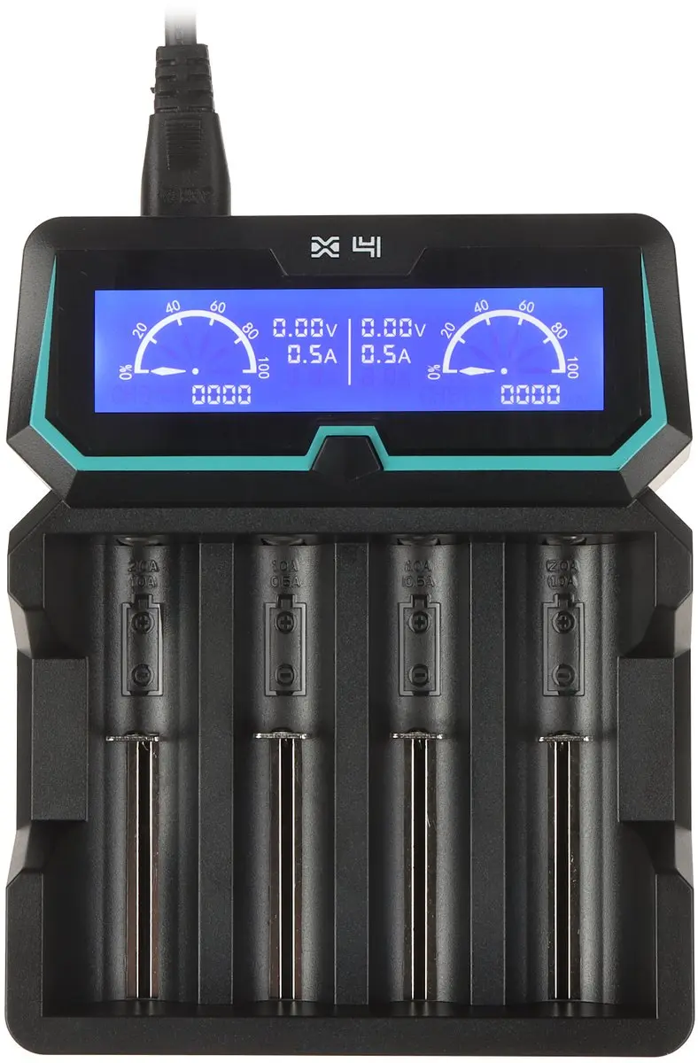 Xtar X4 BAT-Recharge Batterijlader - 4 Slots - Zwart - afbeelding 2 van 6