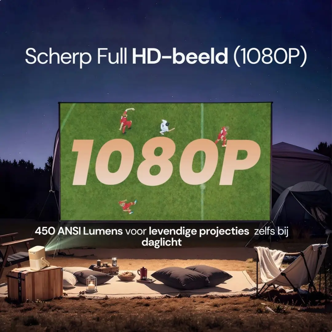 Yaber T2 Plus Beamer met Google TV - Full HD 1080P - Beige - afbeelding 3 van 6