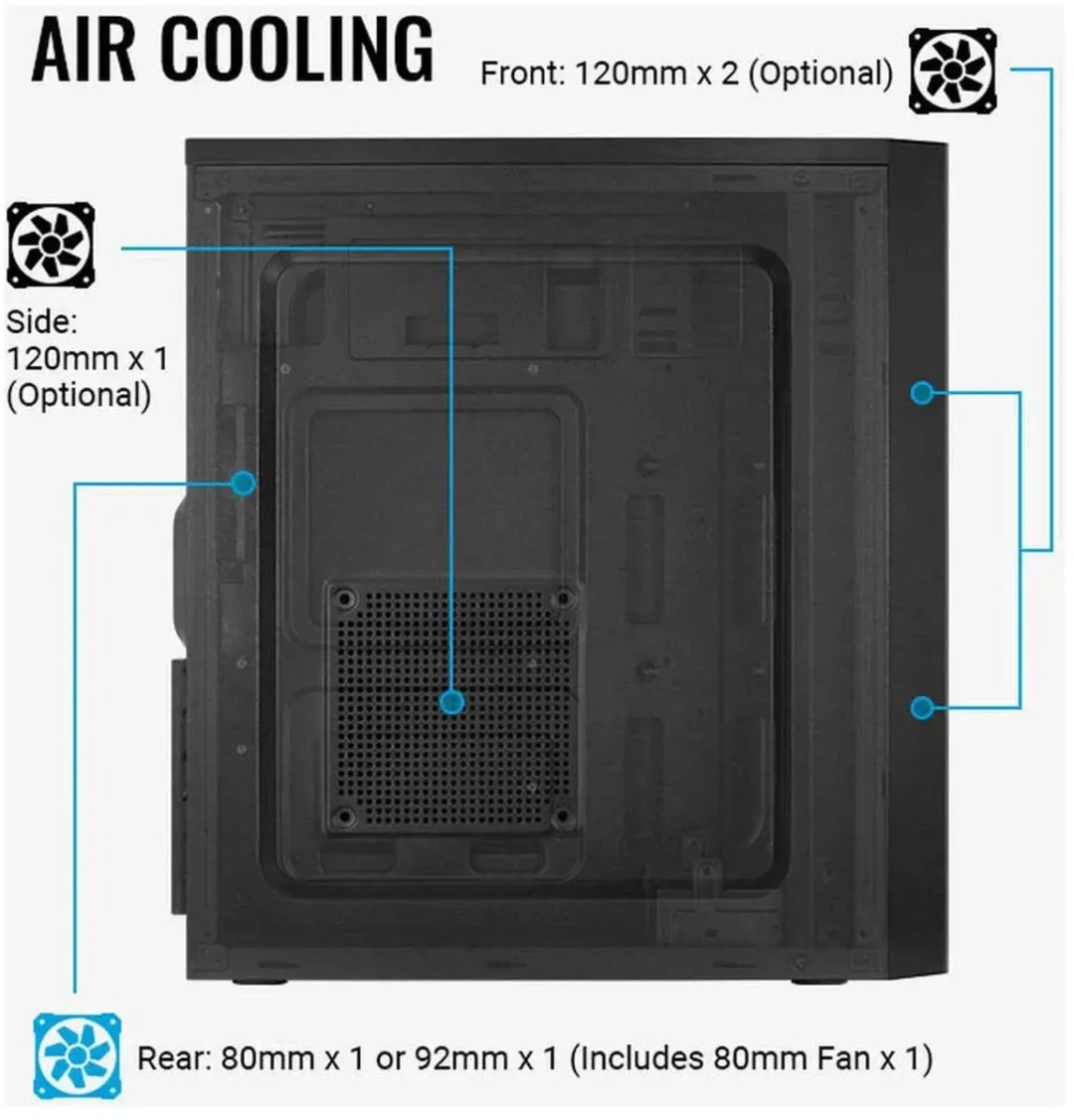 Aerocool CS1103 ATX Behuizing - 4x 2.5" 3x 3.5" 1x 5.25" - USB 3.0 - Zwart
