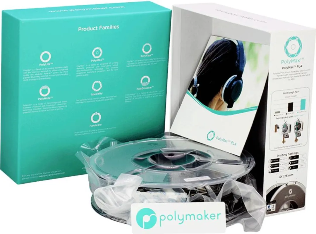 Polymaker PolyMAX Tough PLA Filament 1.75mm 750g - Zwart