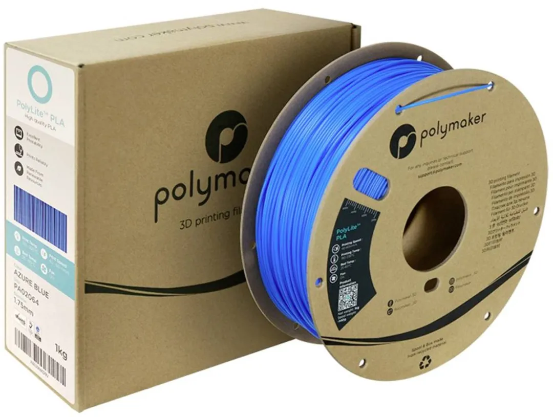 Polymaker PolyLite PLA Filament 1.75mm 1000g - Azuurblauw