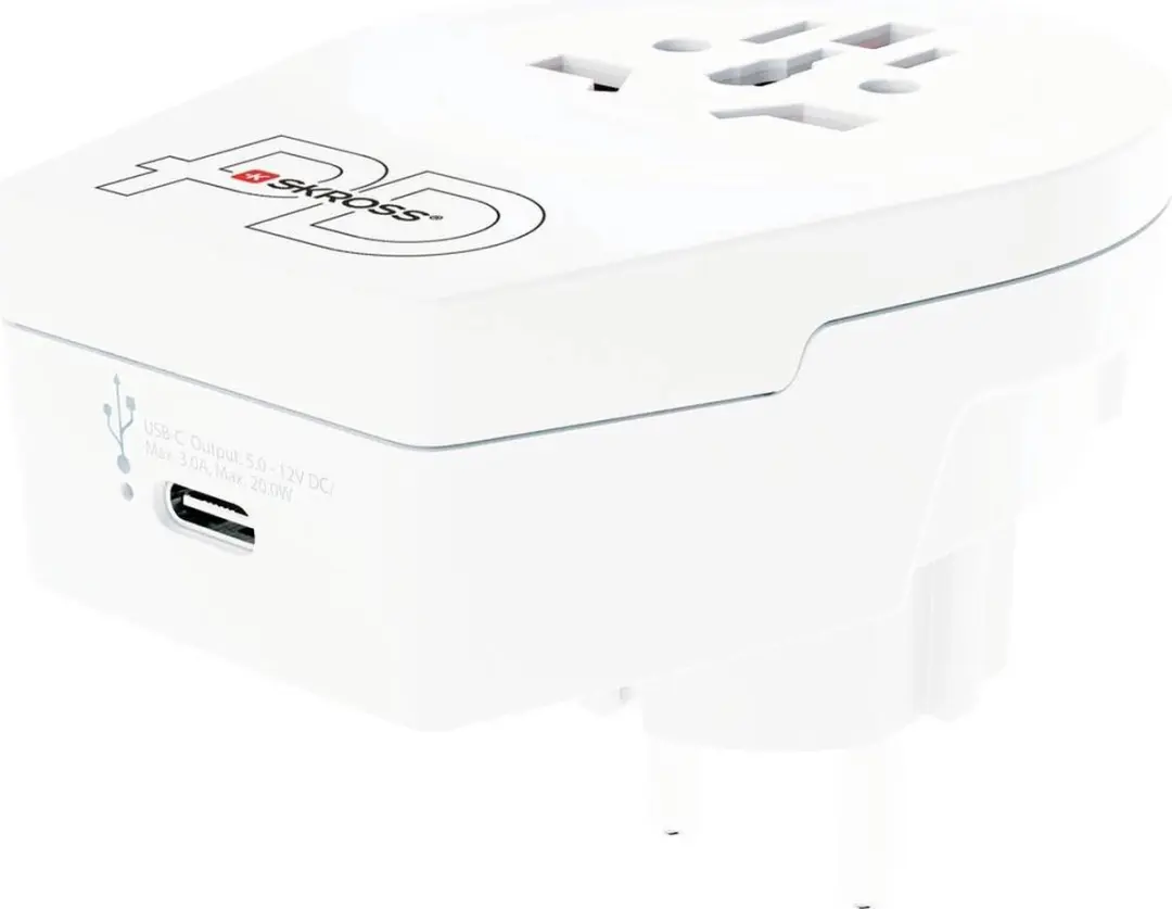 Skross Reisadapter Wereld naar Europa 16A - USB-C - afbeelding 3 van 6