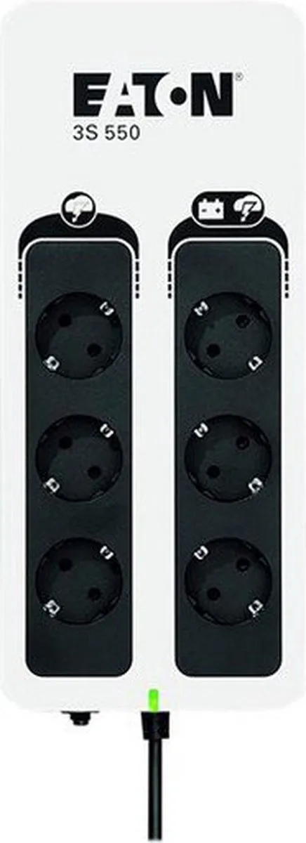 Eaton 3S550D UPS Stand-by 0,55 kVA - Wit/Zwart