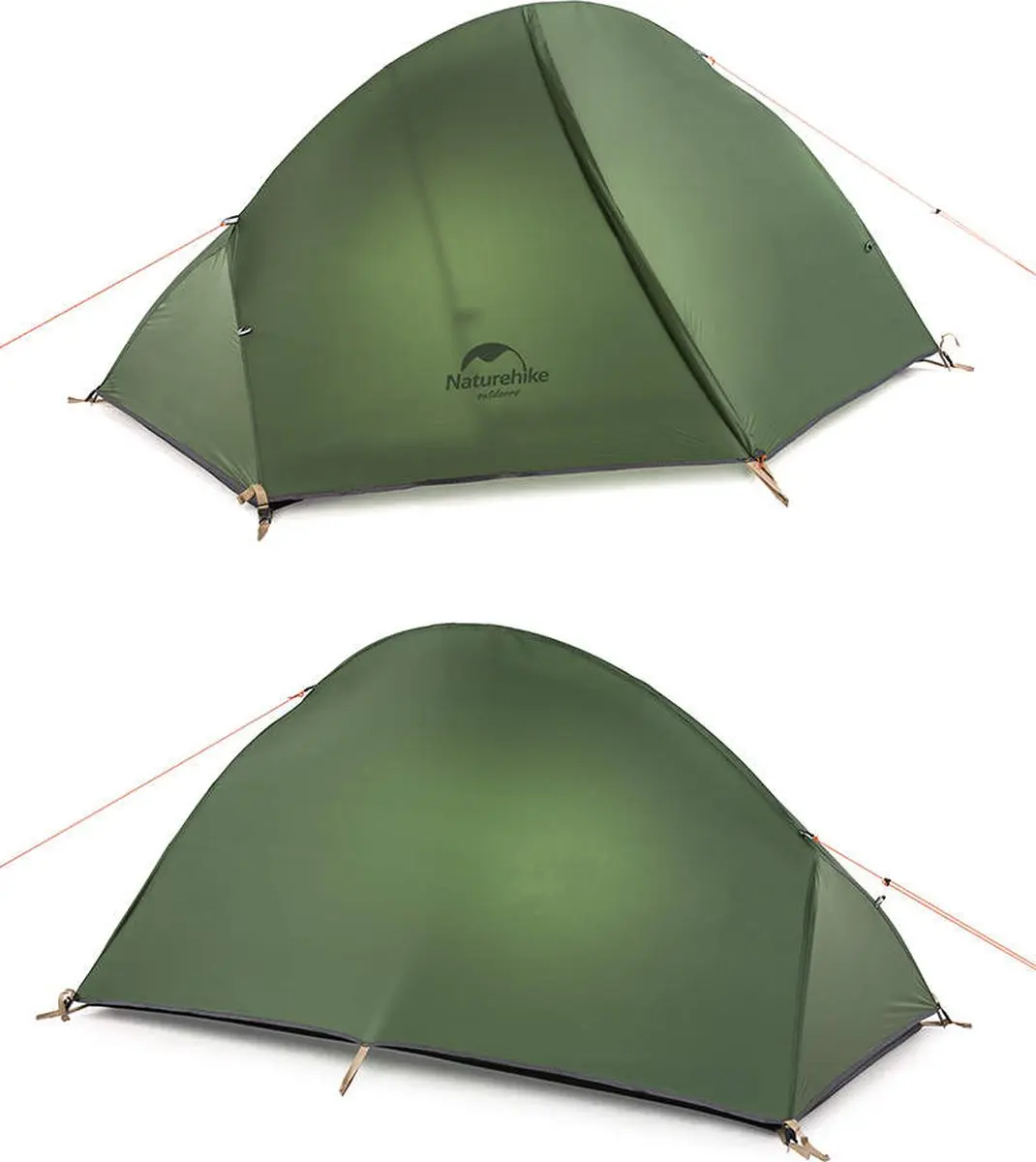 Naturehike Spider 1-persoons tent - 20D nylon - Donkergroen - afbeelding 3 van 6