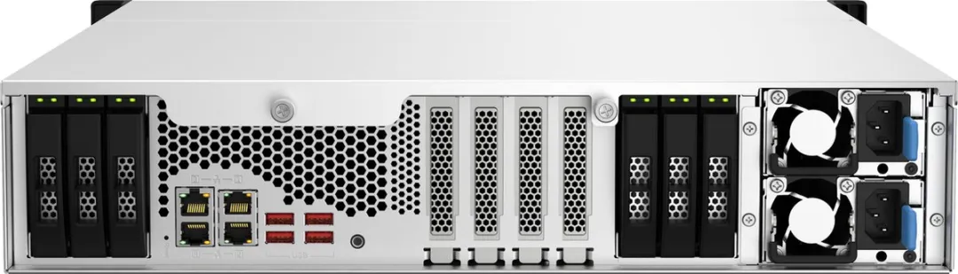 QNAP TS-H1887XU-RP-E2336-32G NAS - 18-Bay - Zwart/Wit