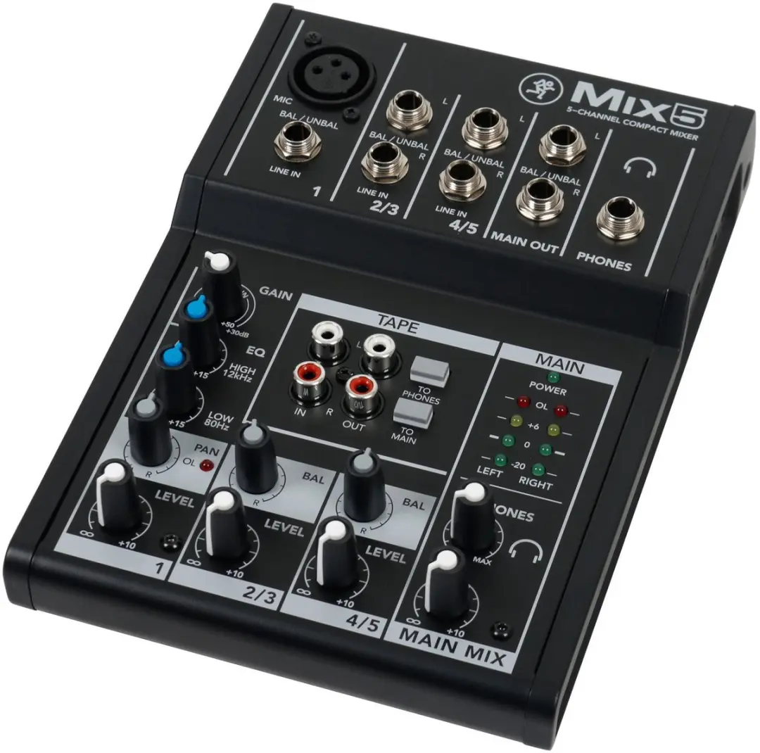 Mackie Mix5 Mengpaneel - 5 Kanalen - Zwart - afbeelding 5 van 6
