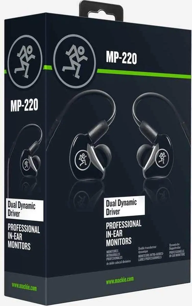 Mackie MP-220 in-ear monitors - Zwart - afbeelding 4 van 5