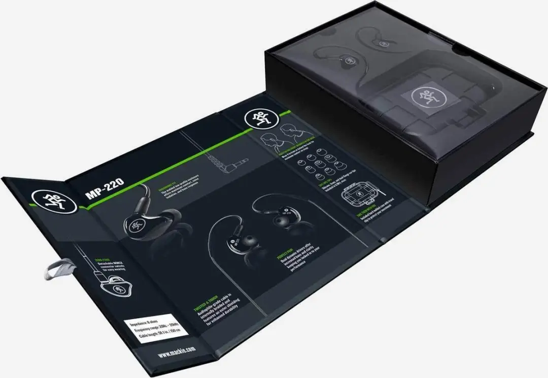 Mackie MP-220 in-ear monitors - Zwart - afbeelding 5 van 5