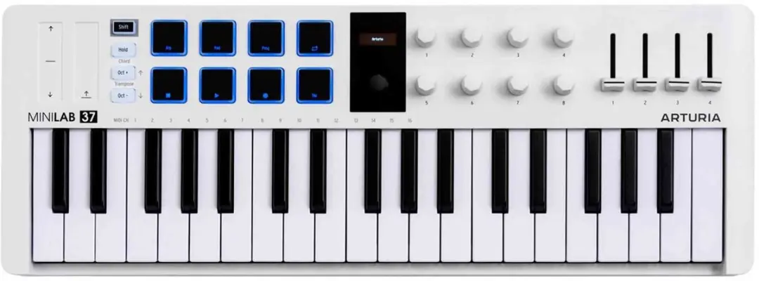 Arturia MiniLab 37 White mk3 MIDI Controller