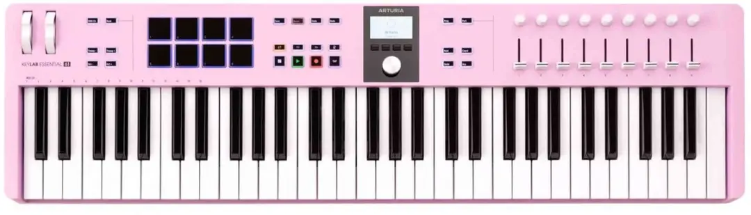 Arturia KeyLab Essential mk3 61 MIDI-keyboard - Rose Quartz - afbeelding 5 van 6