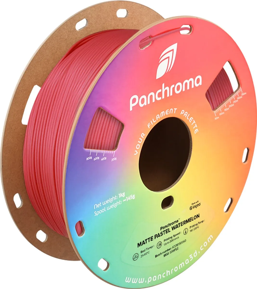 Polymaker PolyTerra PLA Matte 1.75mm Pastel Watermeloen 1kg