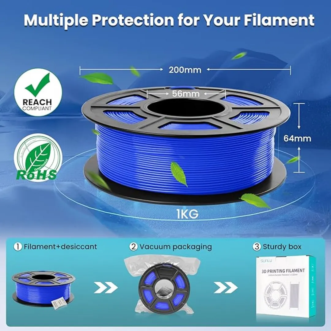 Sunlu PETG Blauw 1kg - 1.75mm