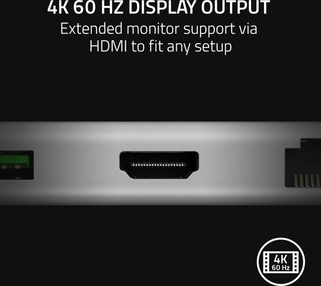 Razer USB-C Dock RC21-02250200-R3M1 - 11 Poorten - HDMI - Mercury Wit