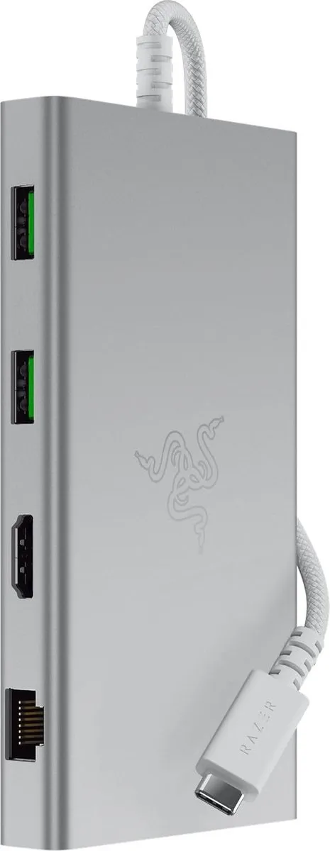 Razer USB-C Dock RC21-02250200-R3M1 - 11 Poorten - HDMI - Mercury Wit