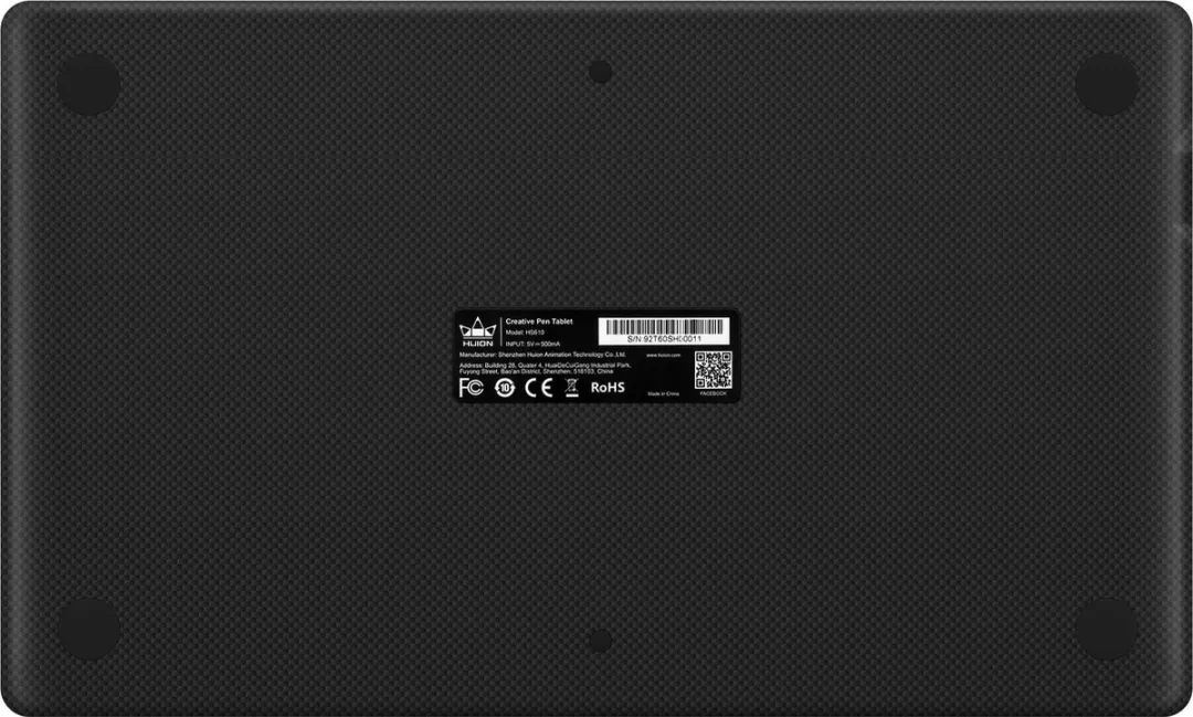 Huion Inspiroy HS610 Tekentablet - Zwart