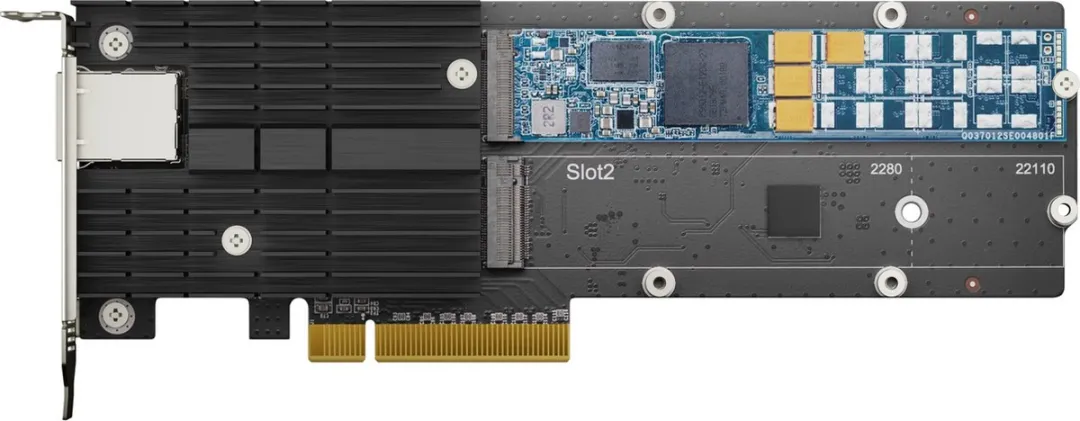 Synology E10M20-T1 PCIe SSD M.2 Kaart - Zwart