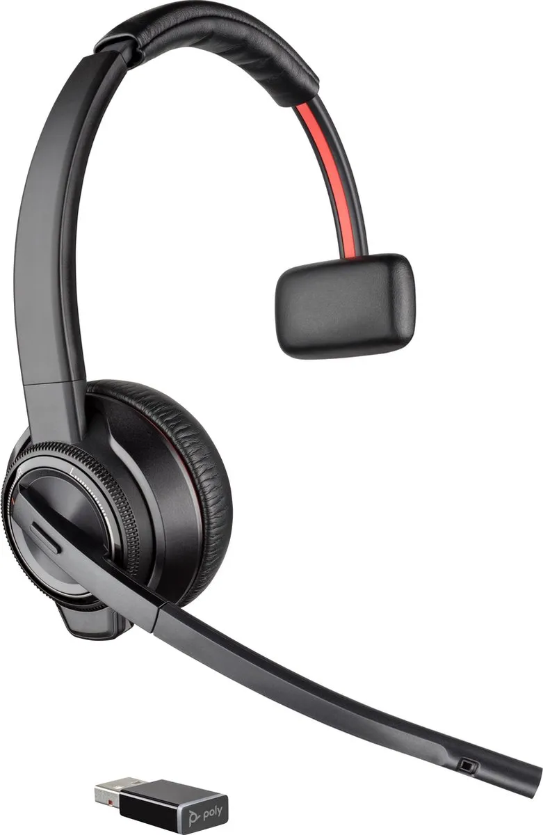 HP Poly Savi 8210 DECT Headset - Zwart