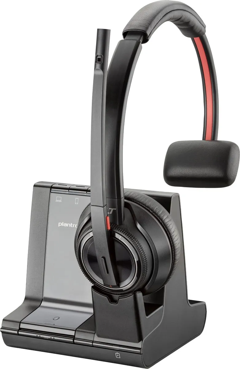 HP Poly Savi 8210 DECT Headset - Zwart