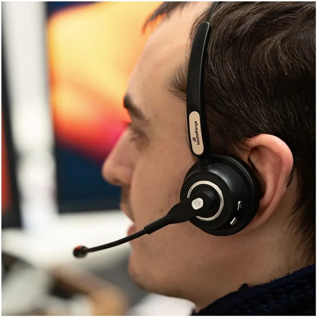 MediaRange MROS305 Mono Bluetooth Headset - Zwart - afbeelding 2 van 2