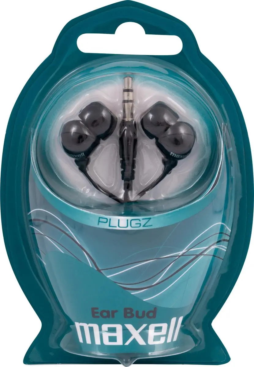 Maxell PLUGZ 303459 In-ear Koptelefoon - Zwart - afbeelding 2 van 3