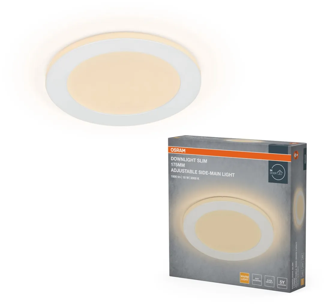 Osram Essential LED Downlight 18W 175mm - Warm wit 3000K