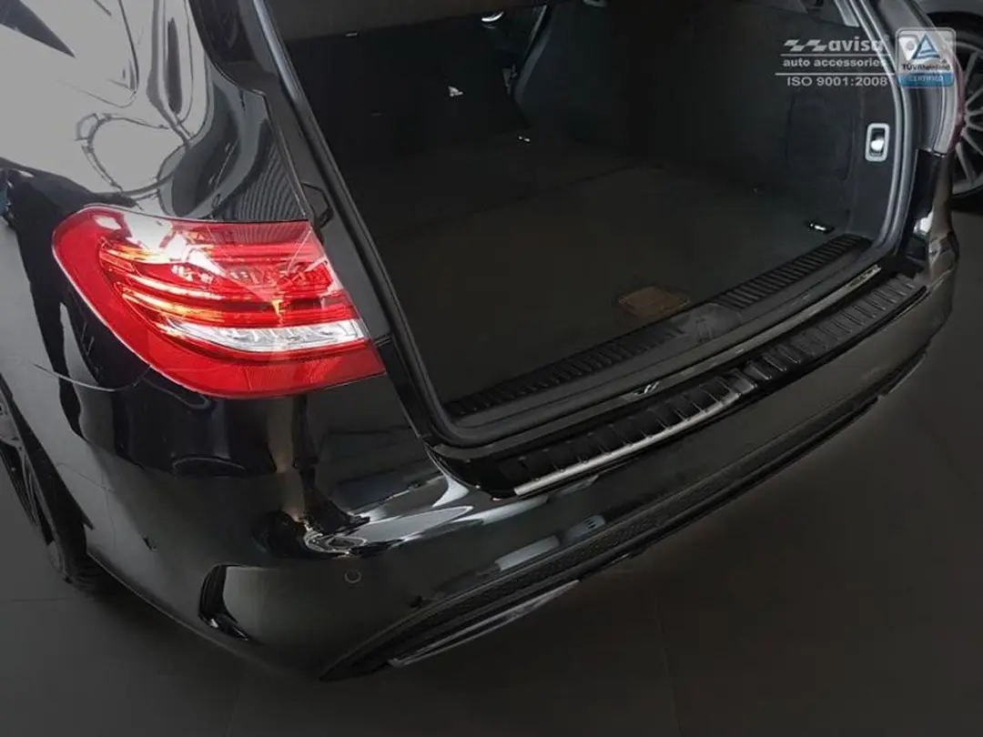 Avisa Zwart RVS Achterbumperprotector passend voor Mercedes C-Klasse W205 Kombi