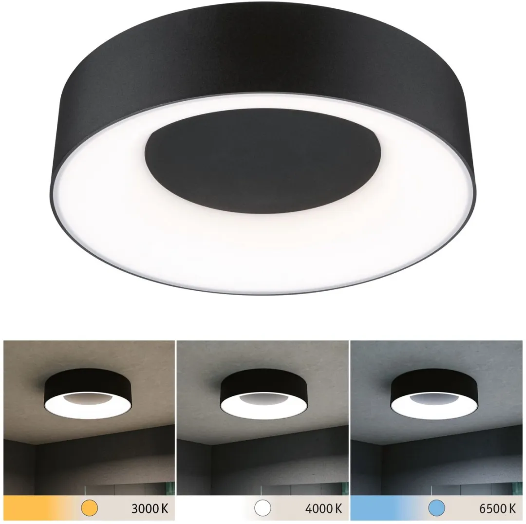 Paulmann Casca LED Plafondlamp IP44 1500lm - Zwart mat